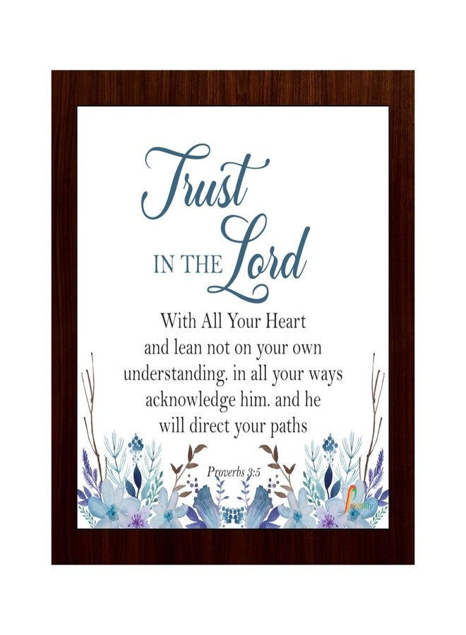 Printality Bible verse Wall Photo Frame Size (8 x 8 inches) Hanging wall Photo frame, Small Photo Frame, verse photo frame, Christians gifts, thank giving scriptures verse photo frame FRMSIND-009 - Image 1